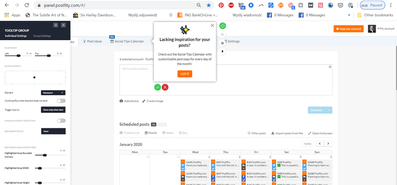 tooltip userpilot kontekstowy onboarding SaaS  